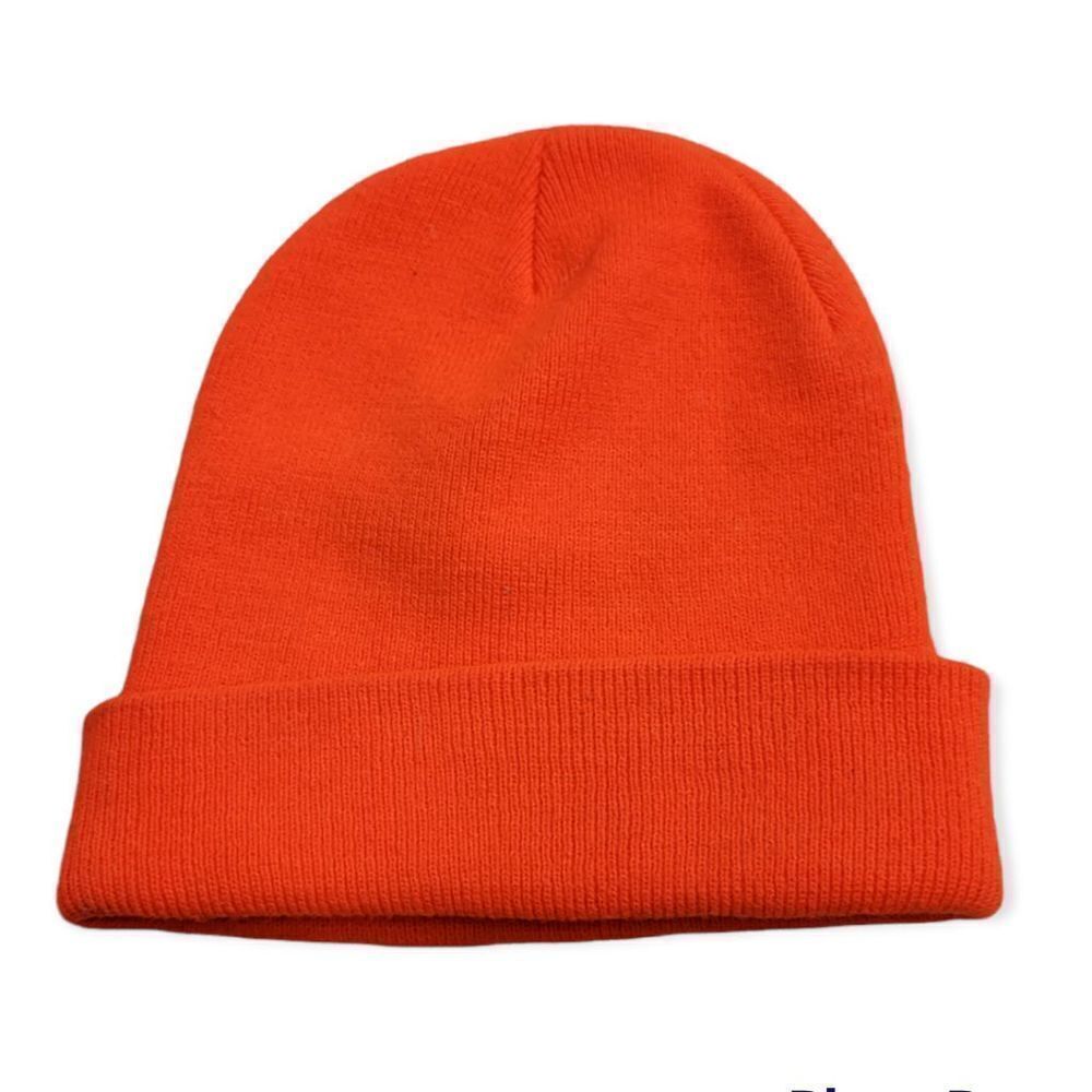 Florescent orange beanie, adult
